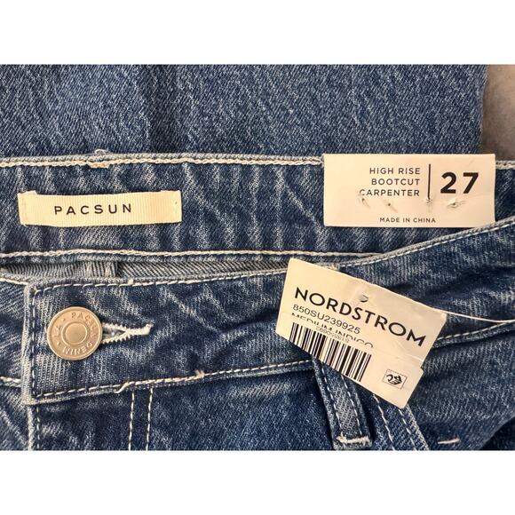 NEW PACSUN Women's High Rise Carpenter Bootcut Jeans Size 27 - Picture 7 of 9
